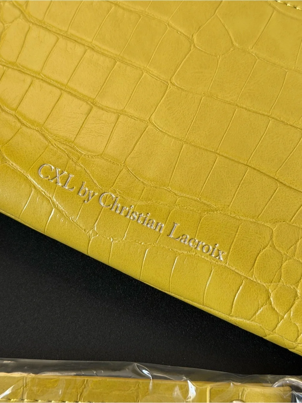 Christian Lacroix CXL Kara Croco Zip Around Wristlet Wallet - Moss